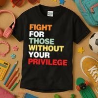 Fight For Those Without Your Privilege Kids T-Shirt thumb 3