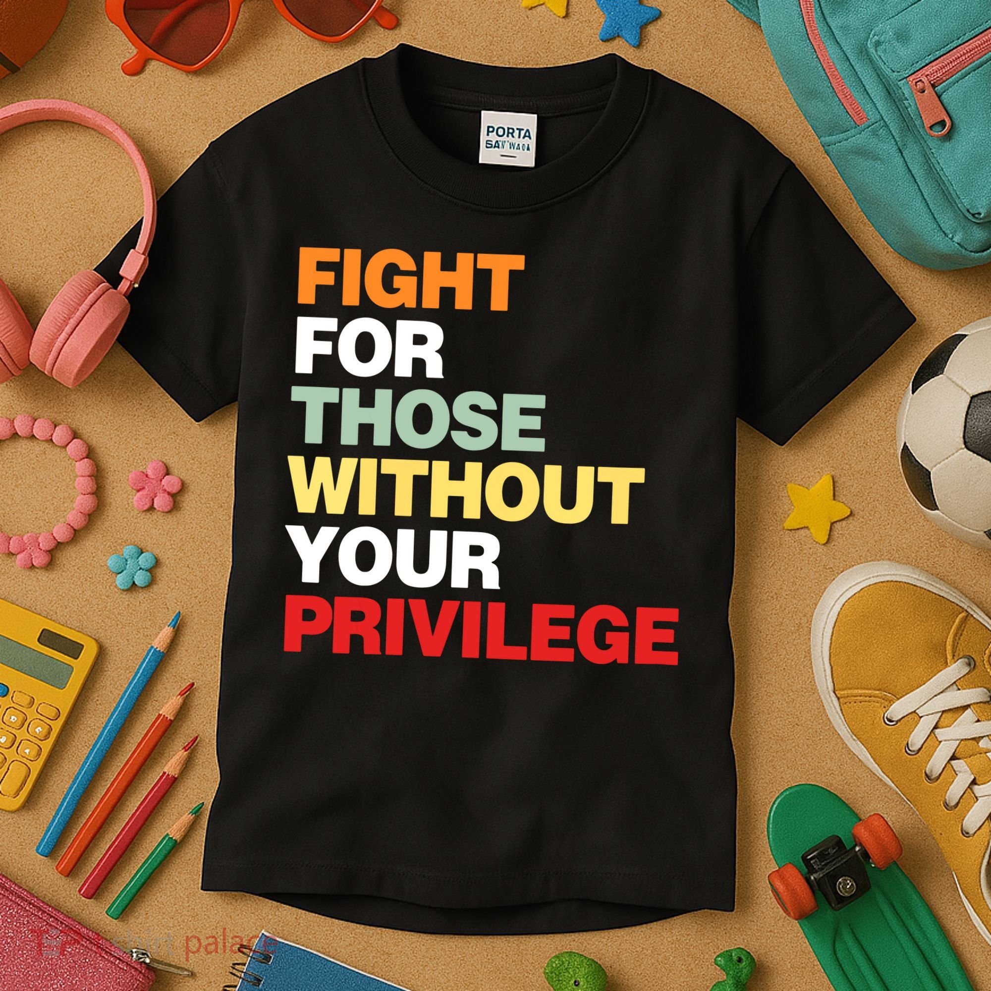 Fight For Those Without Your Privilege Kids T-Shirt