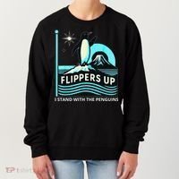 Funny-Penguin-Flippers-Up-I-Stand-With-The-Penguins Women's Sweatshirt thumb 0