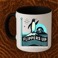 Funny-Penguin-Flippers-Up-I-Stand-With-The-Penguins Coffee Mug thumb 2