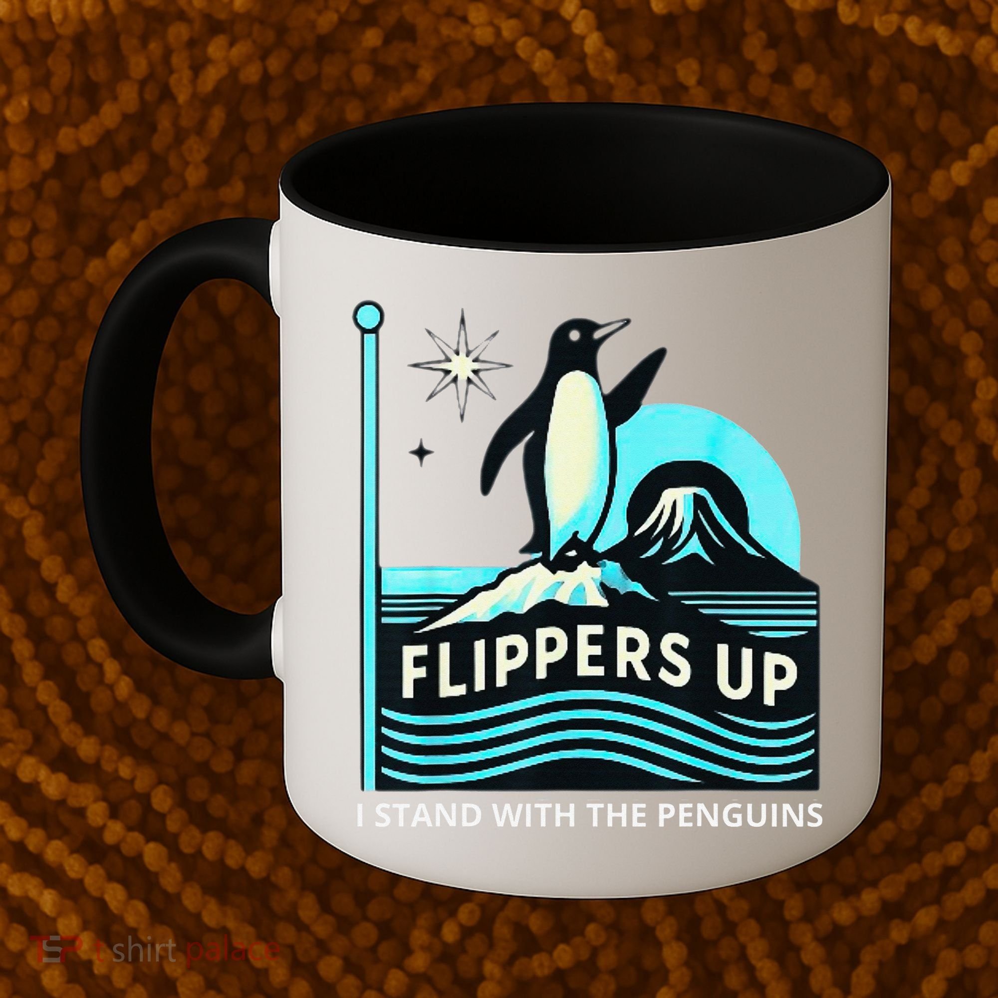 Funny-Penguin-Flippers-Up-I-Stand-With-The-Penguins Coffee Mug