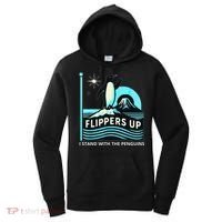 Funny-Penguin-Flippers-Up-I-Stand-With-The-Penguins Women's Hoodie thumb 0