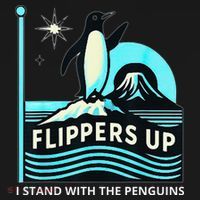 Funny-Penguin-Flippers-Up-I-Stand-With-The-Penguins Women's Hoodie thumb 2
