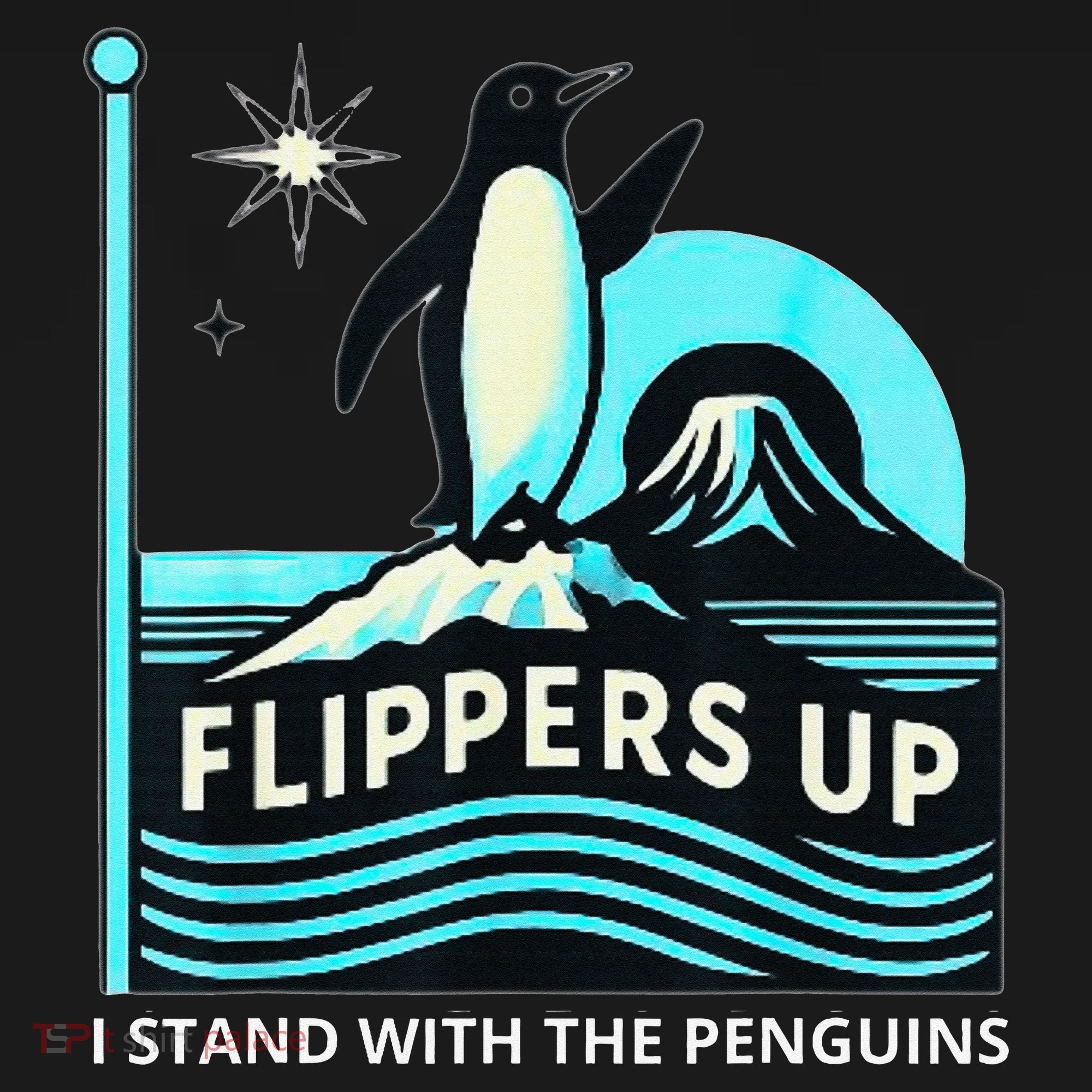 Funny-Penguin-Flippers-Up-I-Stand-With-The-Penguins Women's Hoodie
