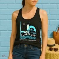 Funny-Penguin-Flippers-Up-I-Stand-With-The-Penguins Women's Tank Top thumb 2