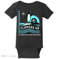 Funny-Penguin-Flippers-Up-I-Stand-With-The-Penguins Baby Bodysuit thumb 0