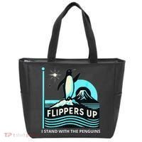 Funny-Penguin-Flippers-Up-I-Stand-With-The-Penguins Tote Bag thumb 0
