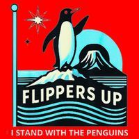 Funny-Penguin-Flippers-Up-I-Stand-With-The-Penguins Santa Hat thumb 1