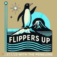 Funny-Penguin-Flippers-Up-I-Stand-With-The-Penguins Long Sleeve Shirt thumb 2