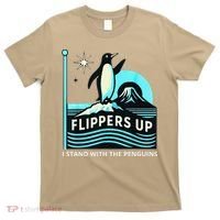 Funny-Penguin-Flippers-Up-I-Stand-With-The-Penguins T-Shirt thumb 0