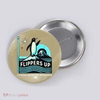 Funny-Penguin-Flippers-Up-I-Stand-With-The-Penguins Button thumb 0