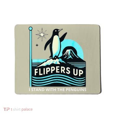 Funny-Penguin-Flippers-Up-I-Stand-With-The-Penguins Mousepad