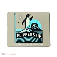Funny-Penguin-Flippers-Up-I-Stand-With-The-Penguins Mousepad thumb 0