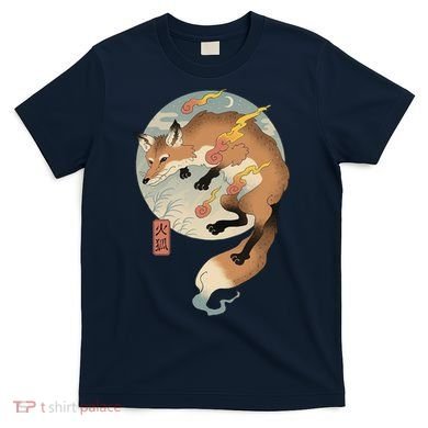 Fire Fox Ukiyo E Japanese T-Shirt