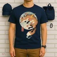 Fire Fox Ukiyo E Japanese T-Shirt thumb 6