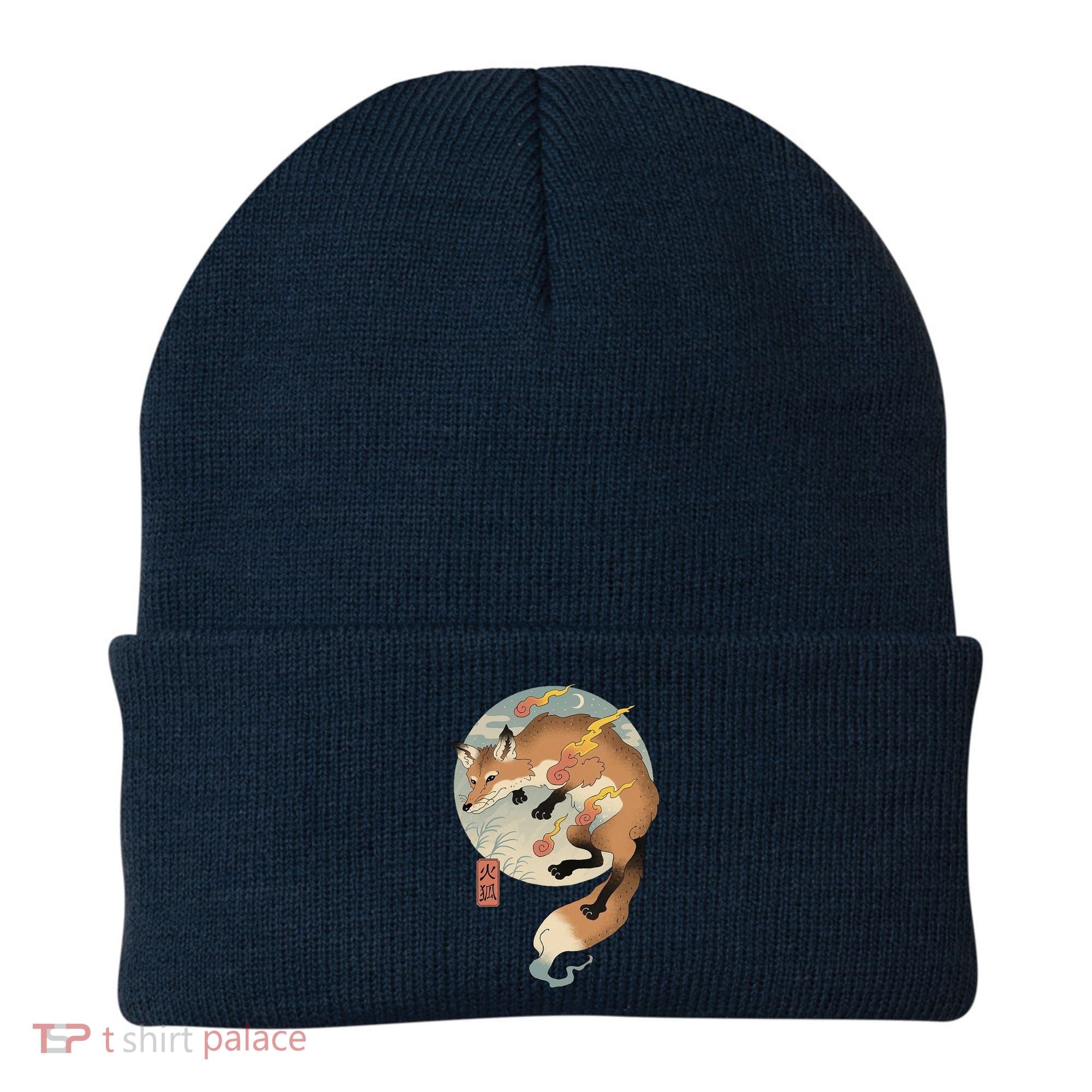 Fire Fox Ukiyo E Japanese Beanie