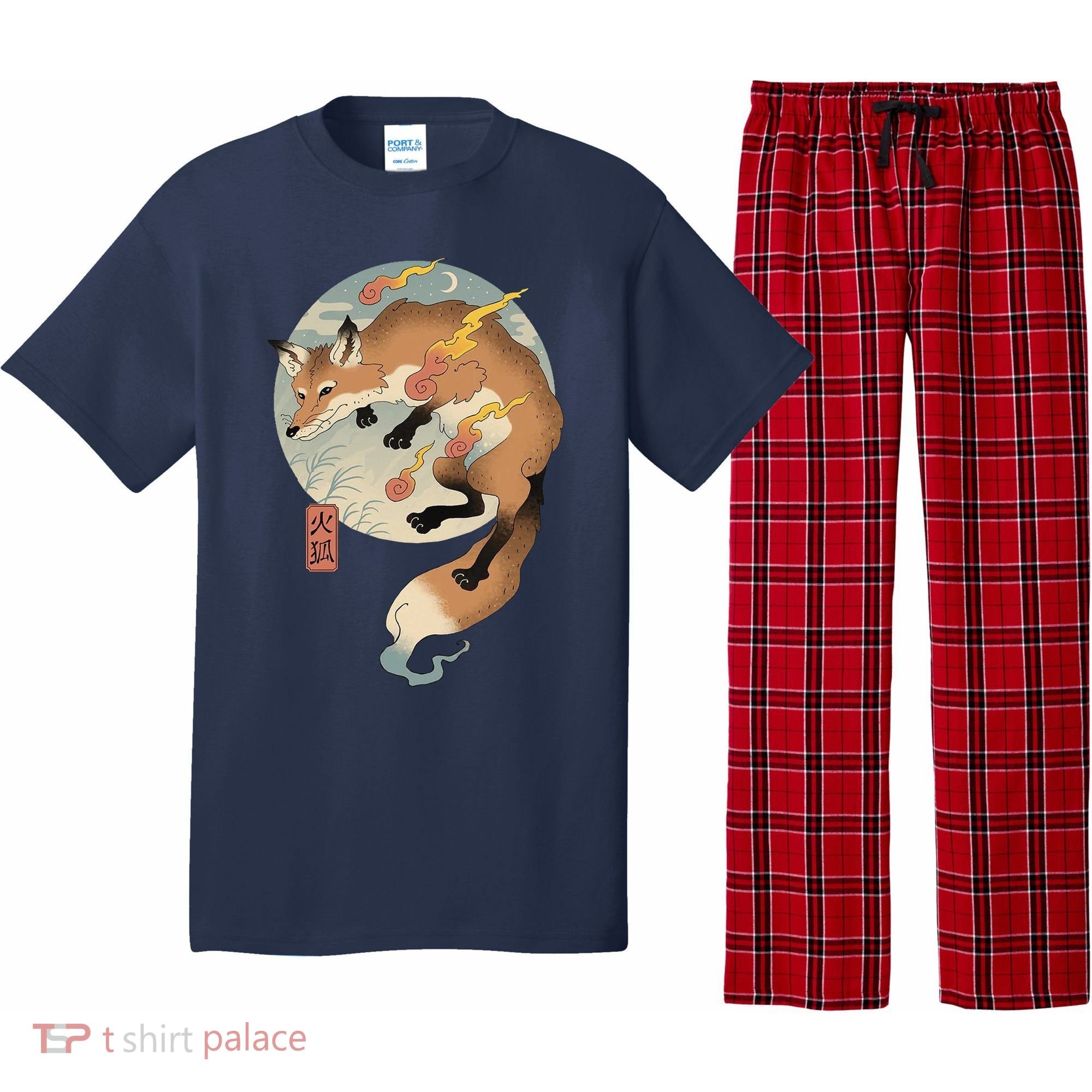 Fire Fox Ukiyo E Japanese Pajama Set