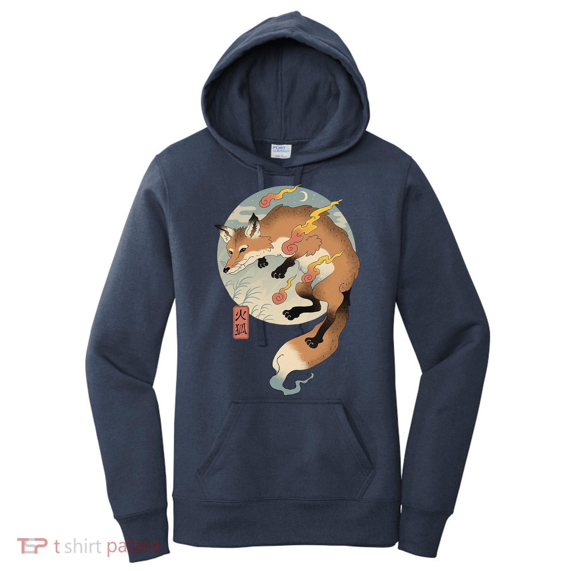 Fire Fox Ukiyo E Japanese Women's Hoodie