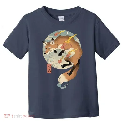 Fire Fox Ukiyo E Japanese Toddler T-Shirt