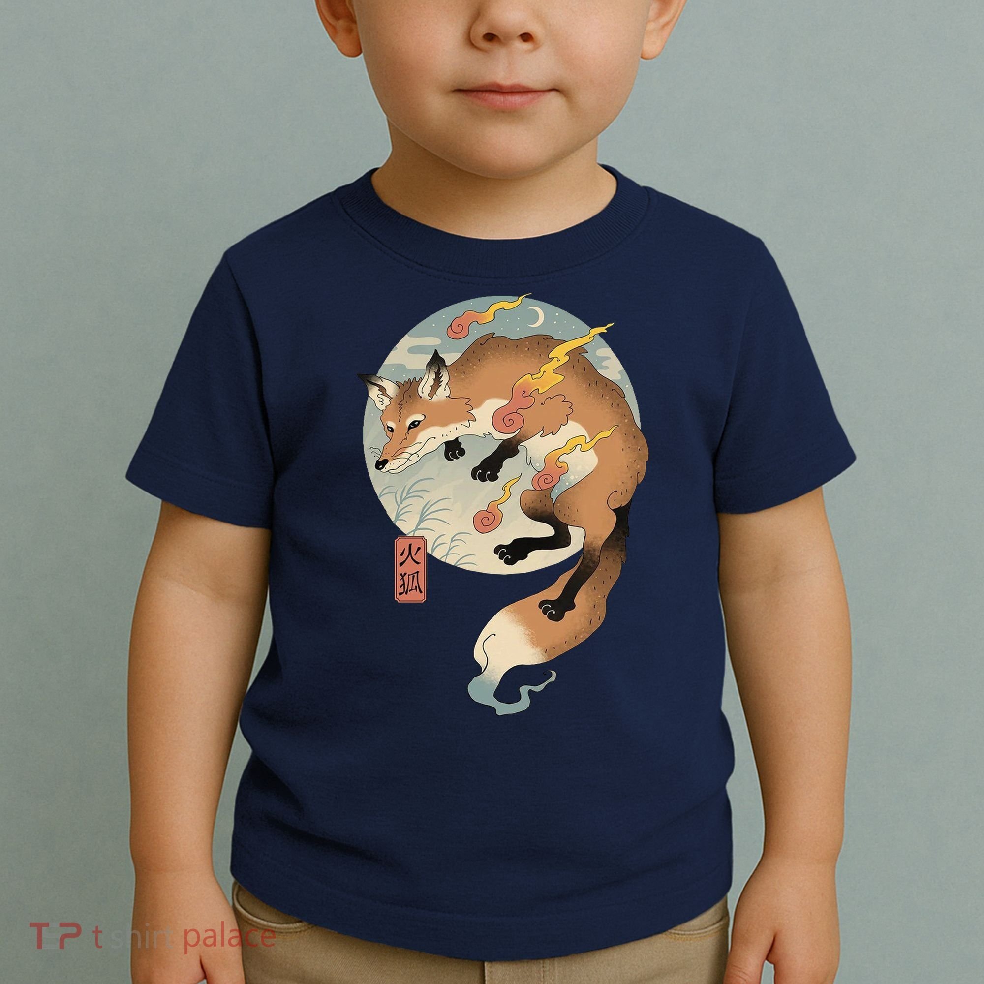 Fire Fox Ukiyo E Japanese Toddler T-Shirt