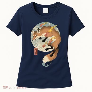 Fire Fox Ukiyo E Japanese Women's T-Shirt