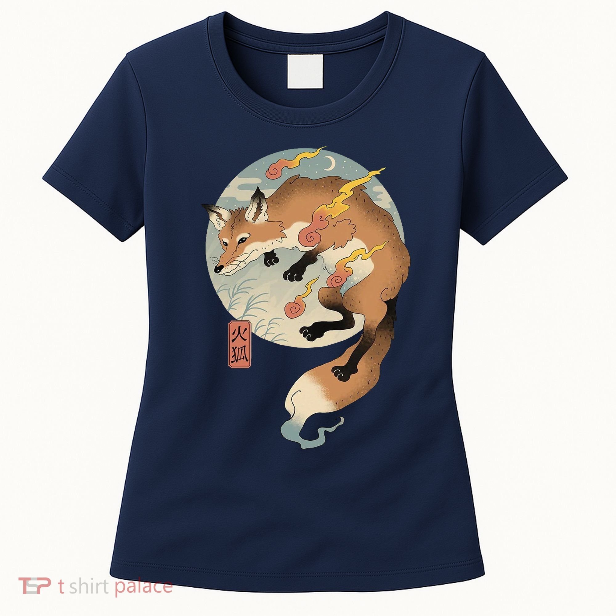 Fire Fox Ukiyo E Japanese Women's T-Shirt