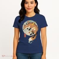 Fire Fox Ukiyo E Japanese Women's T-Shirt thumb 4