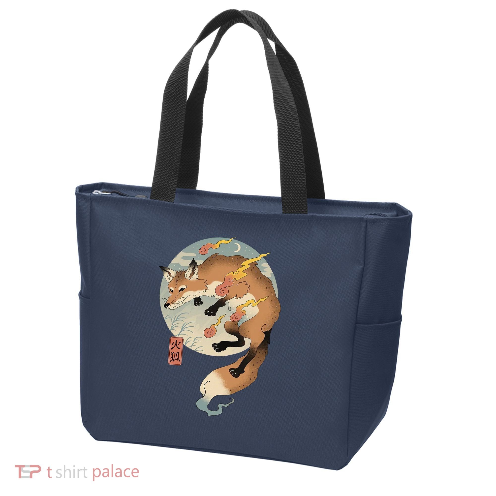 Fire Fox Ukiyo E Japanese Tote Bag