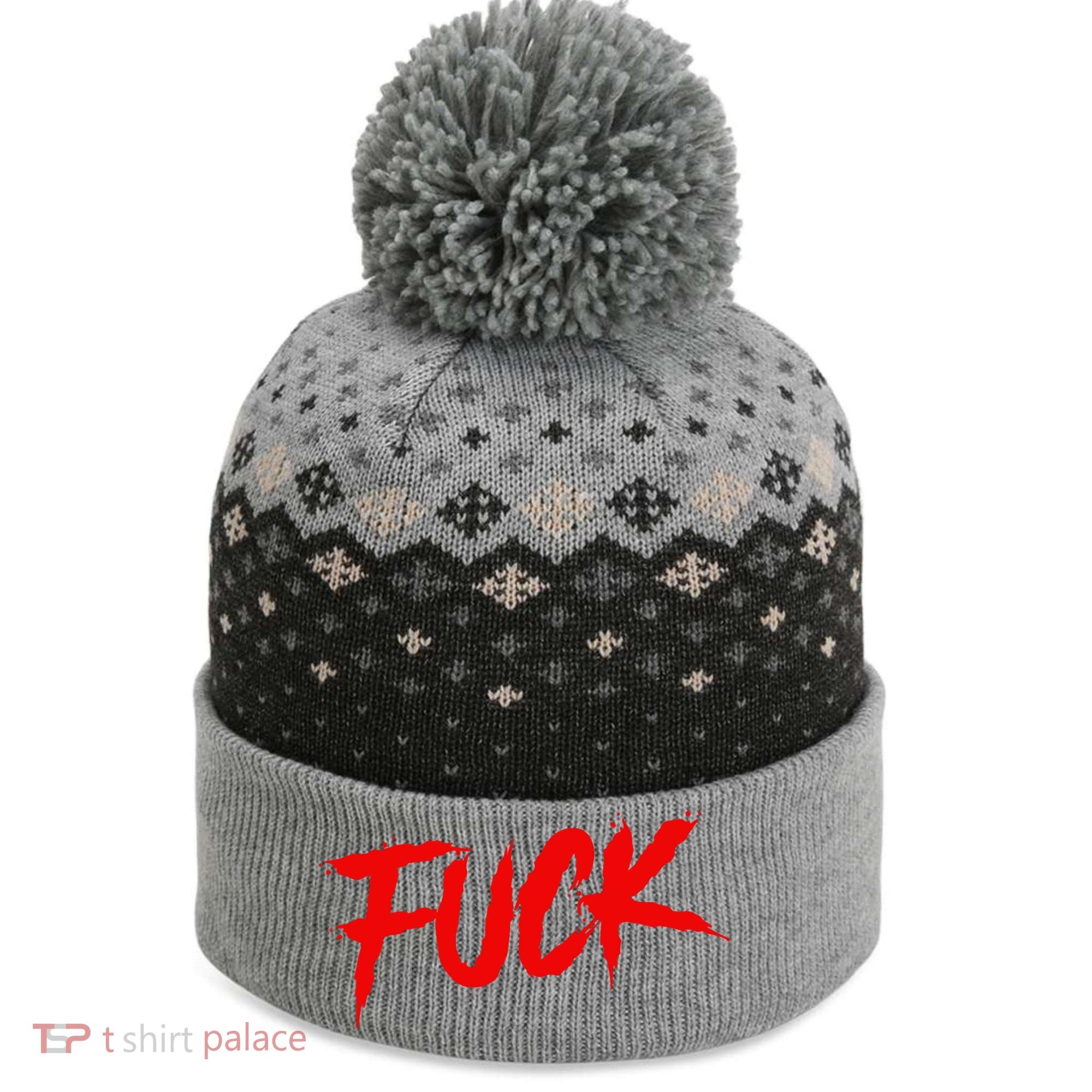 Fuck The Baniff Cuffed Pom Beanie
