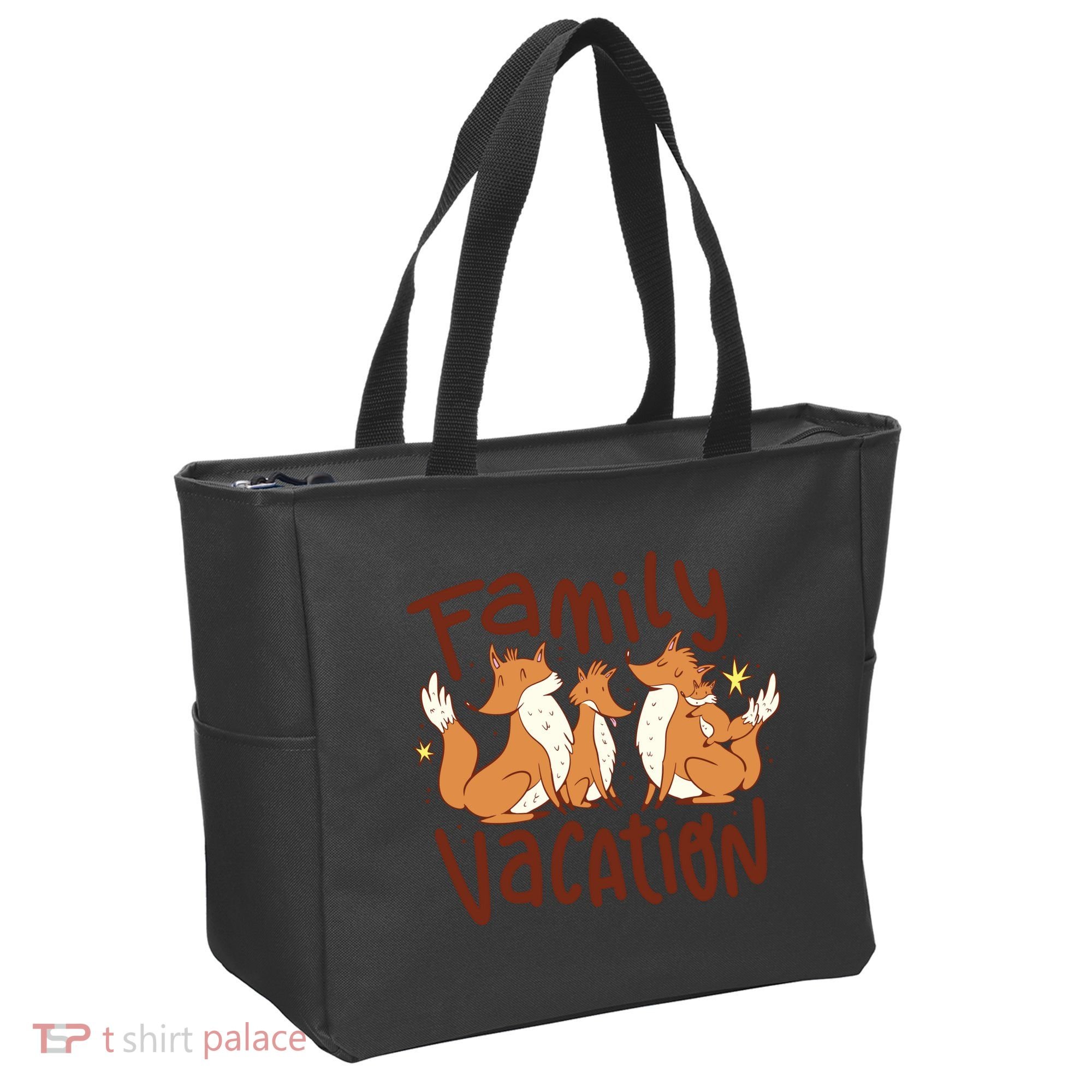 Fox Family Vacation Tote Bag