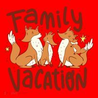 Fox Family Vacation Santa Hat thumb 1
