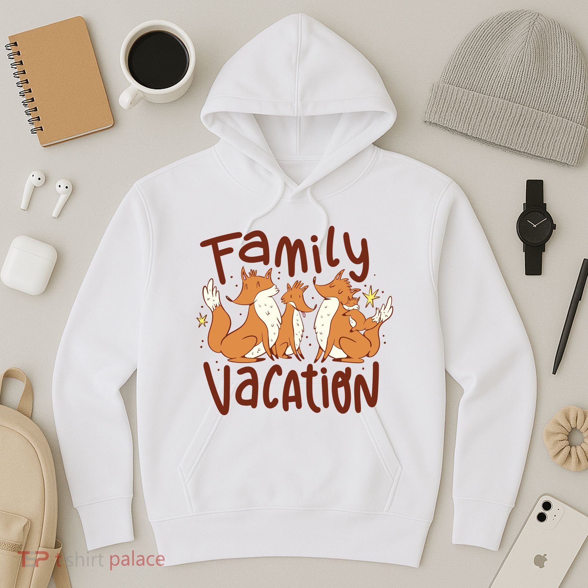Fox Family Vacation Hoodie