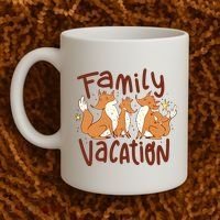 Fox Family Vacation Coffee Mug thumb 2