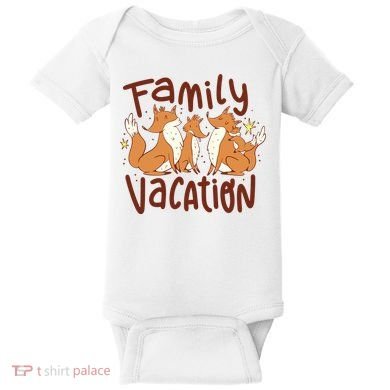 Fox Family Vacation Baby Bodysuit