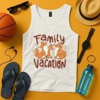 Fox Family Vacation Tank Top thumb 4