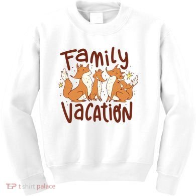 Fox Family Vacation Kids Sweatshirt