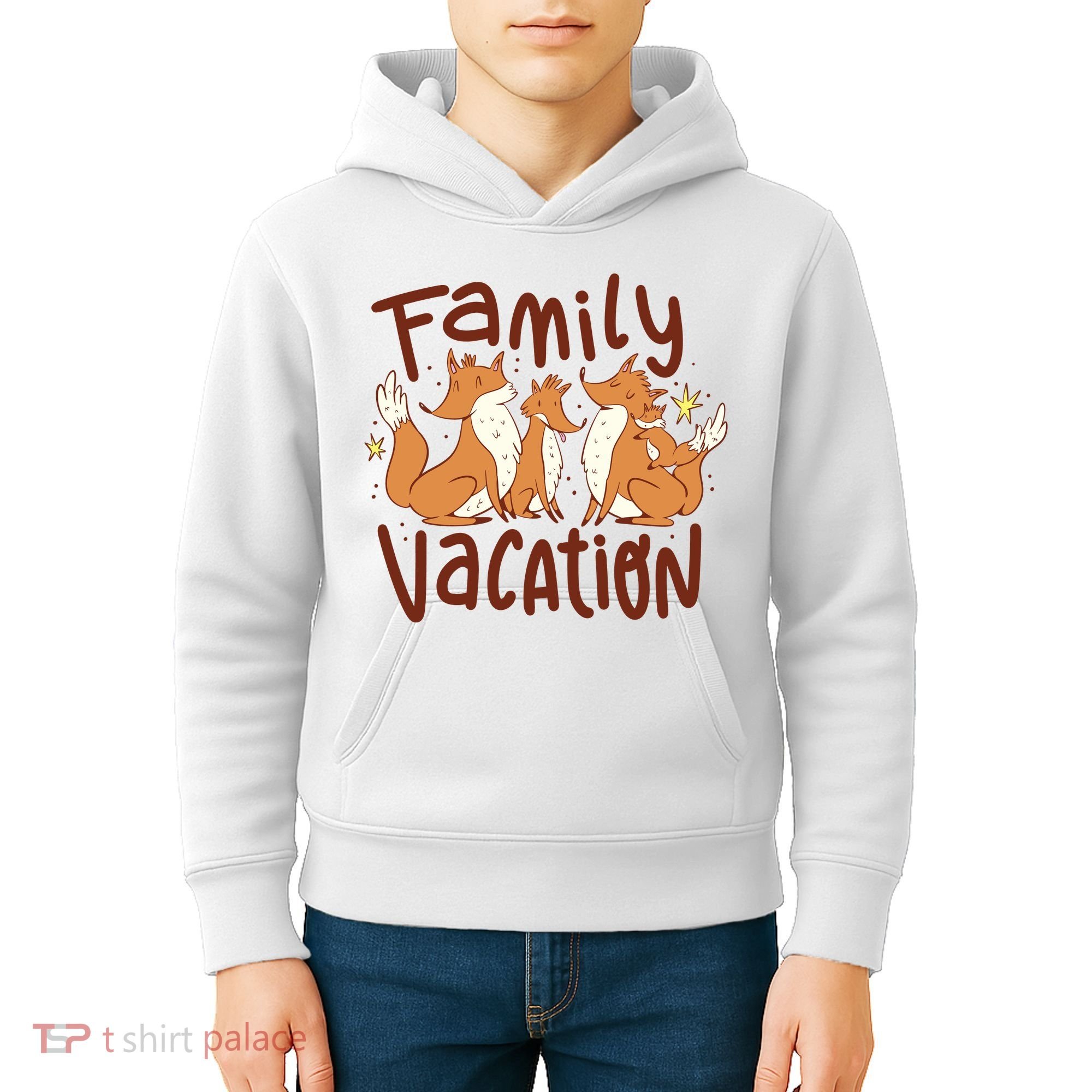 Fox Family Vacation Kids Hoodie