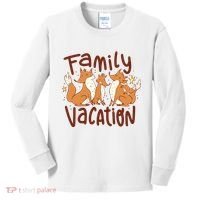 Fox Family Vacation Kids Long Sleeve Shirt thumb 0