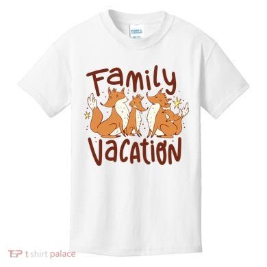 Fox Family Vacation Kids T-Shirt