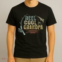 Funny Fishing Vintage Reel Cool Grandpa Gift T-Shirt thumb 3