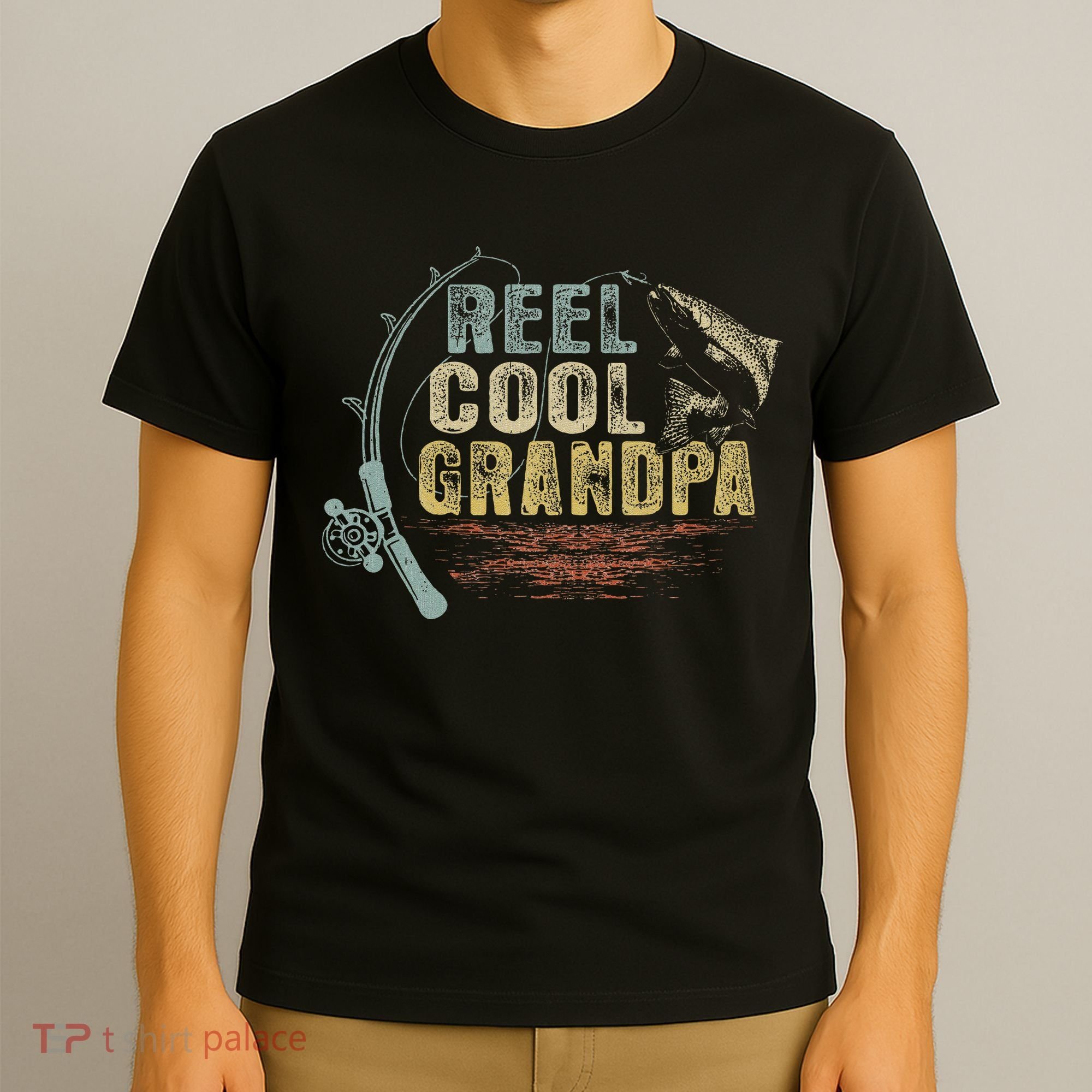Funny Fishing Vintage Reel Cool Grandpa Gift T-Shirt