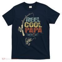Funny Fisherman Vintage Reel Cool Papa T-Shirt thumb 0