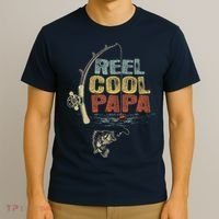 Funny Fisherman Vintage Reel Cool Papa T-Shirt thumb 3