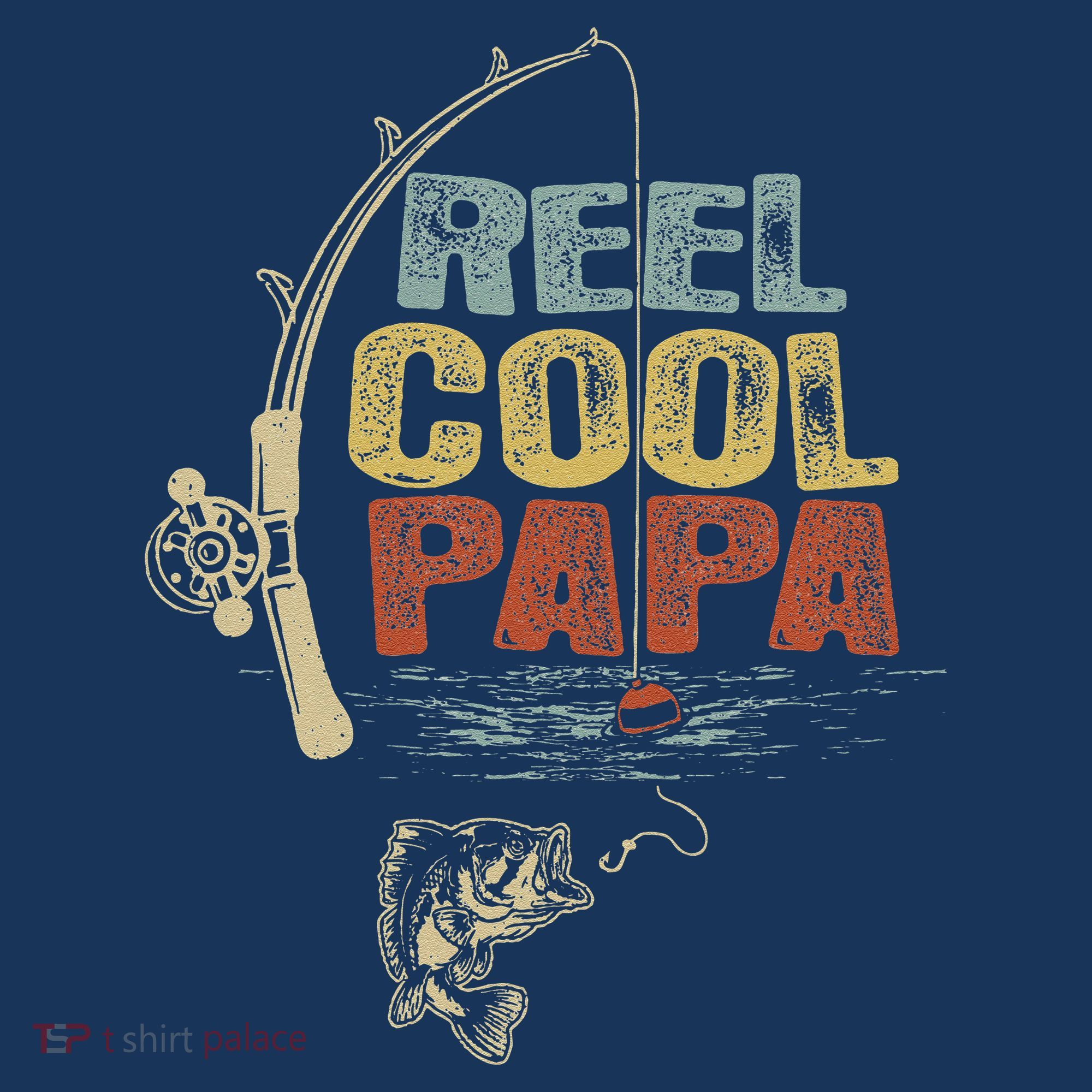 Funny Fisherman Vintage Reel Cool Papa T-Shirt