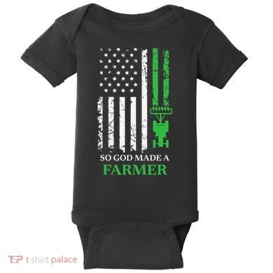 Farming Farmer Vintage So God Made A Farmer Baby Bodysuit
