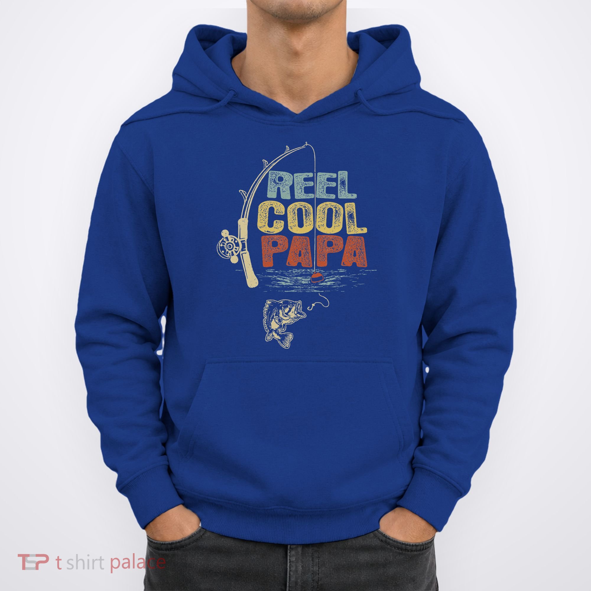 Funny Fisherman Vintage Reel Cool Papa Hoodie