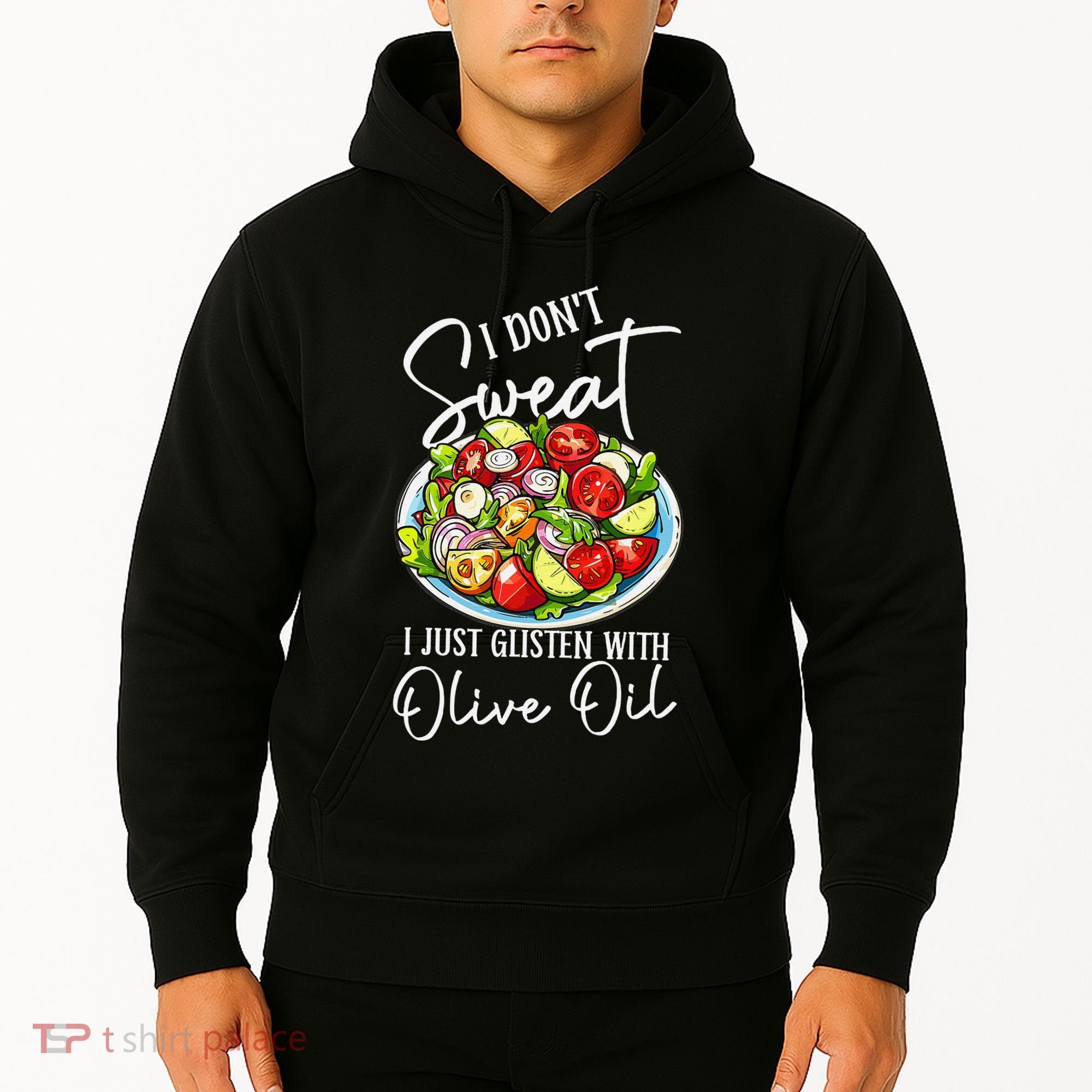 Funny Fresh Vegetable Salad Mediterranean Food Lover Hoodie