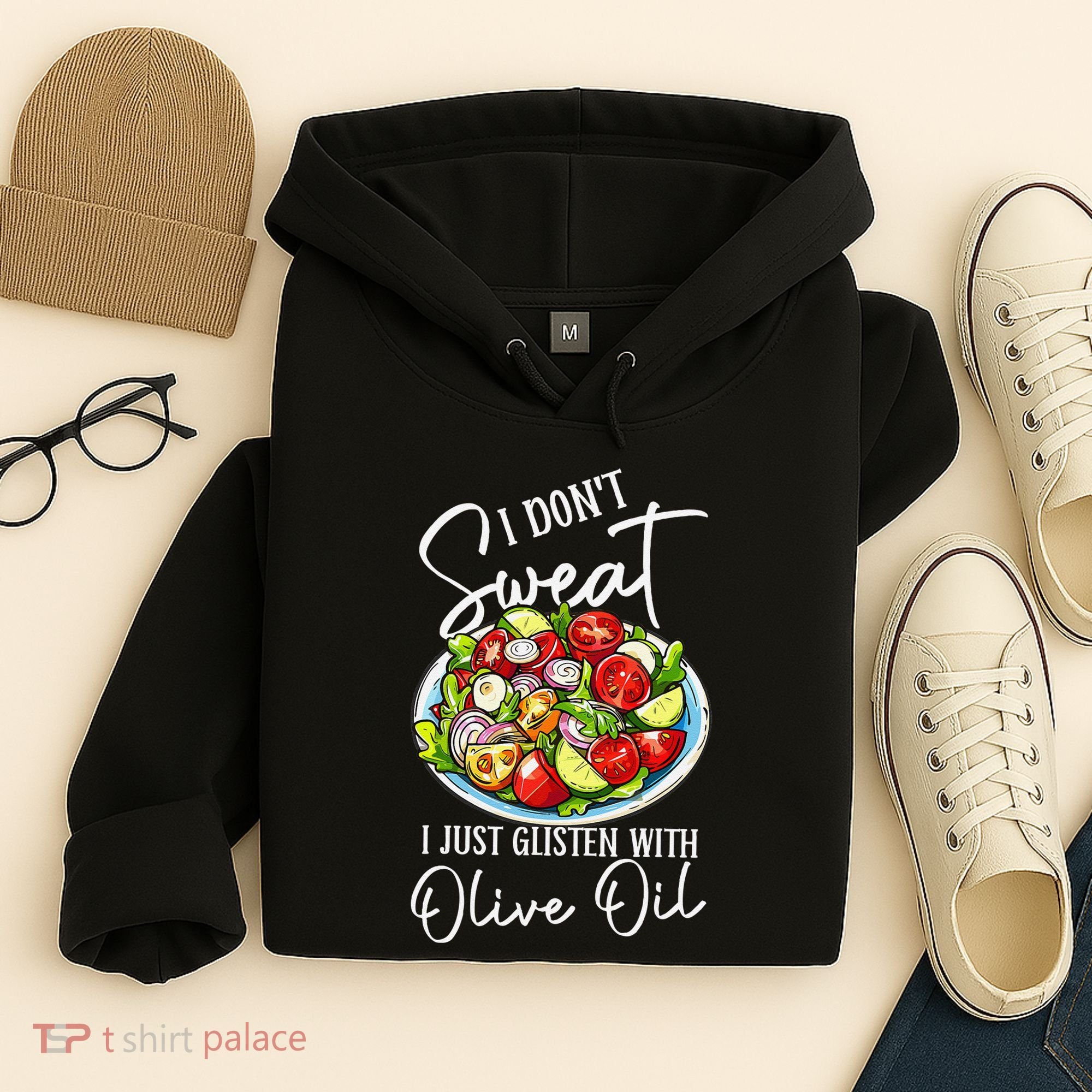 Funny Fresh Vegetable Salad Mediterranean Food Lover Hoodie