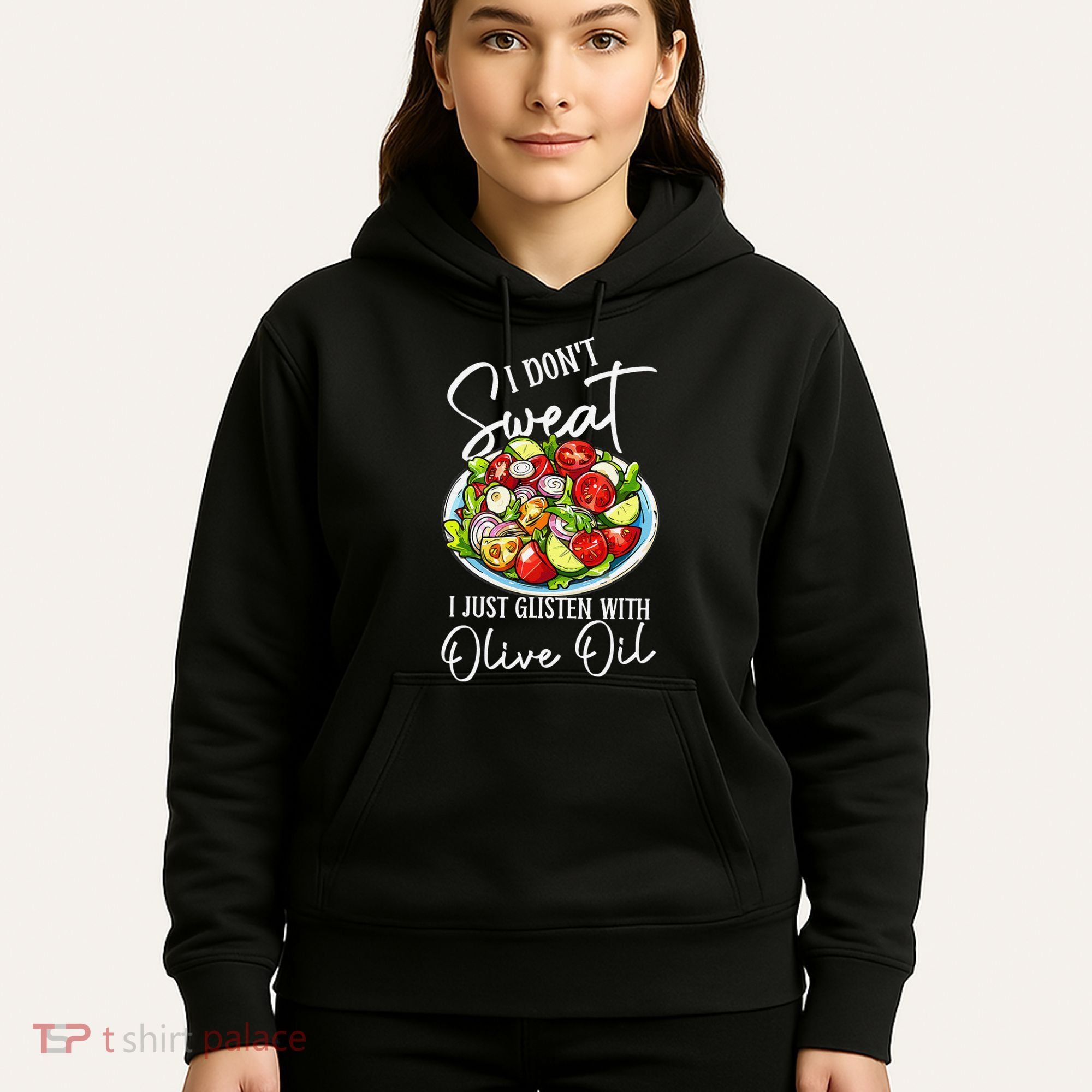 Funny Fresh Vegetable Salad Mediterranean Food Lover Hoodie