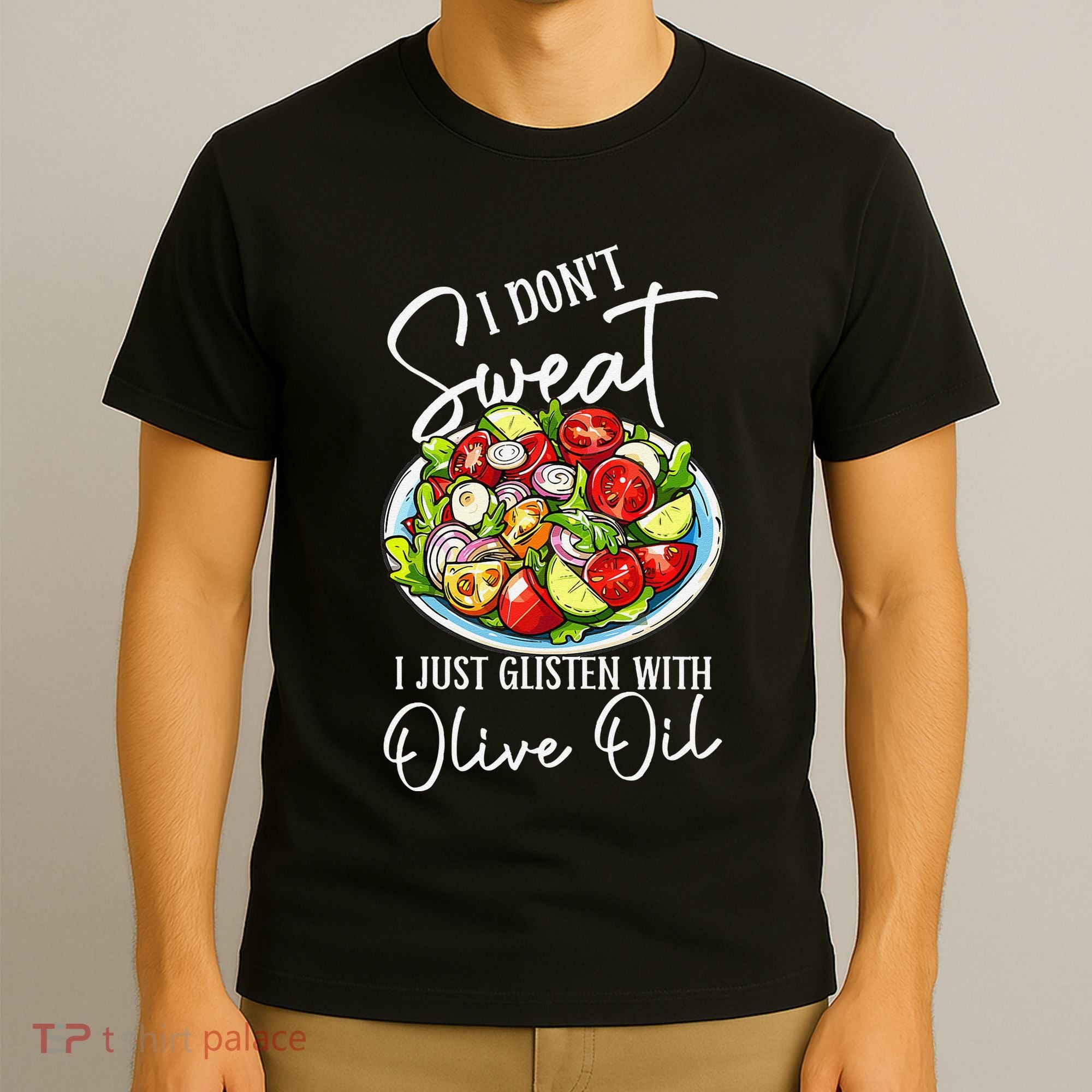 Funny Fresh Vegetable Salad Mediterranean Food Lover T-Shirt